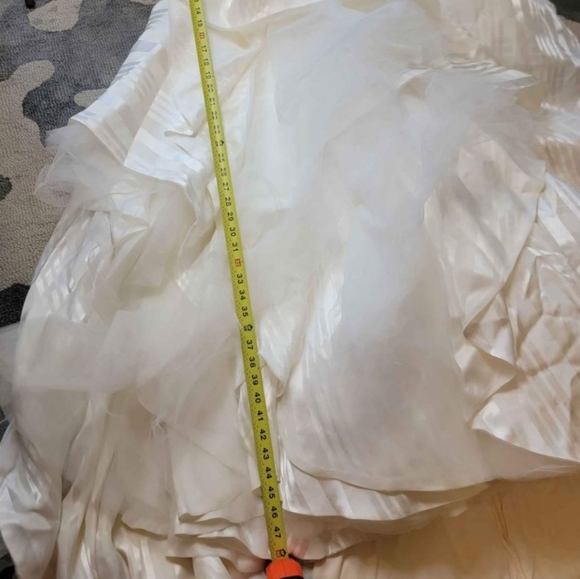 Hayley Paige Ivory Striped Organza Wedding Dress - Picture 9 of 12